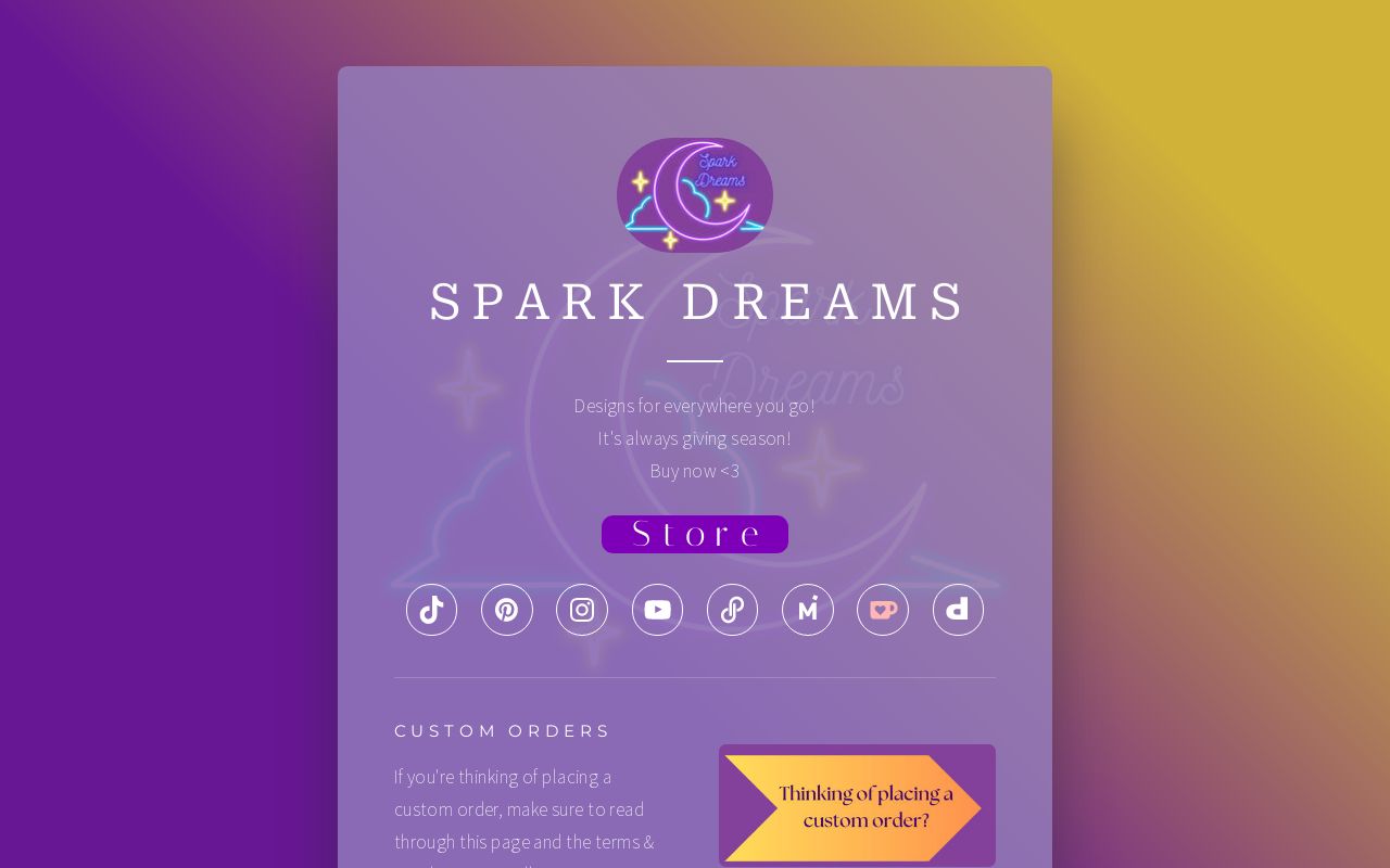 Spark Dreams viewing shop